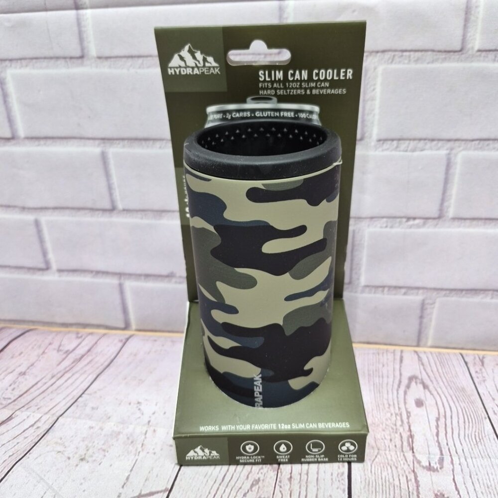 HydraPeak Slim‎ Can Koozie 12 Ounces Camo Graphics White Claw Cooler Coozie 12oz